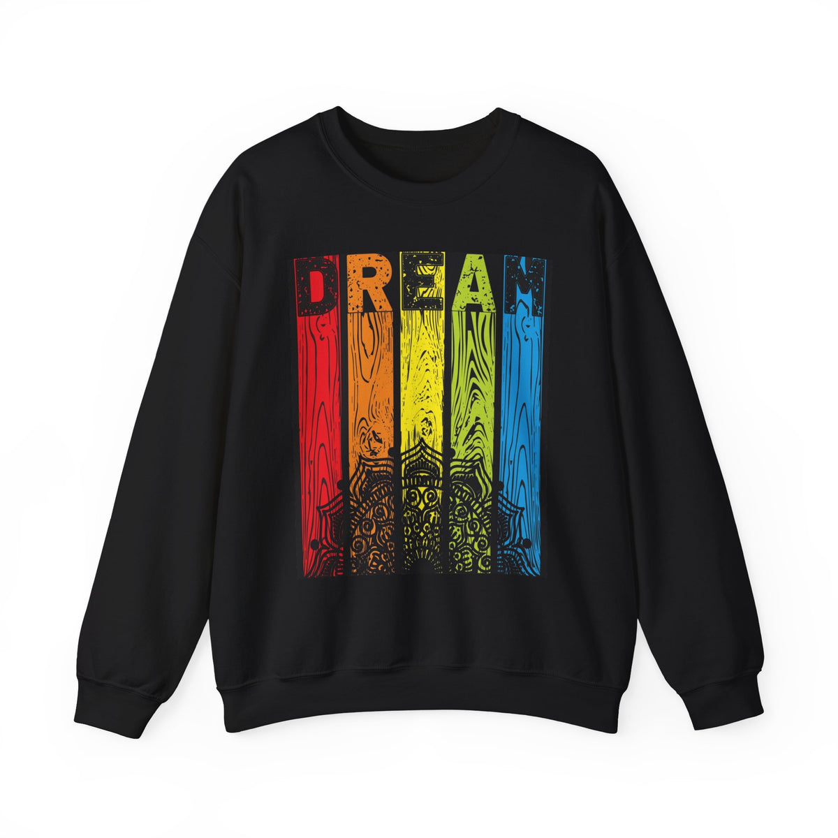 Dream rainbow wood panel Sweatshirt | Rainbow Dream design