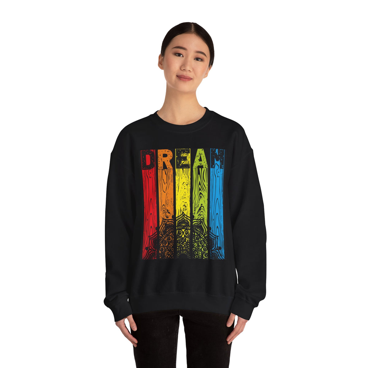 Dream rainbow wood panel Sweatshirt | Rainbow Dream design
